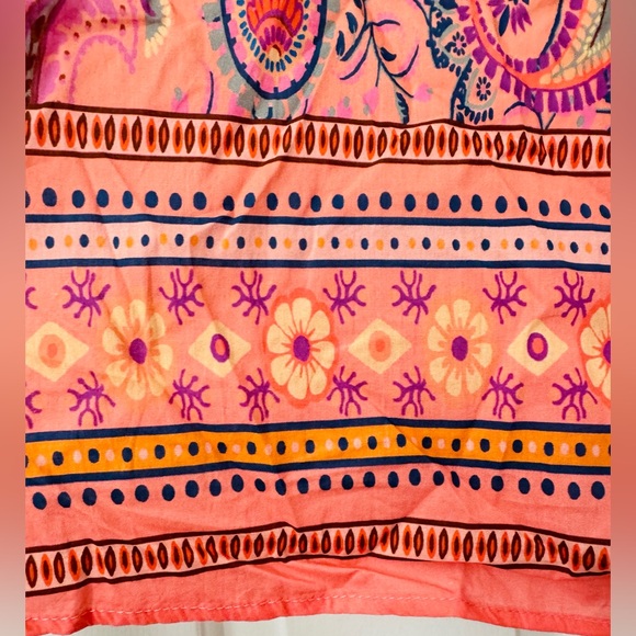 Farm Rio Long Sleeve Bohemian Kaftan Maxi Dress - Picture 11 of 15